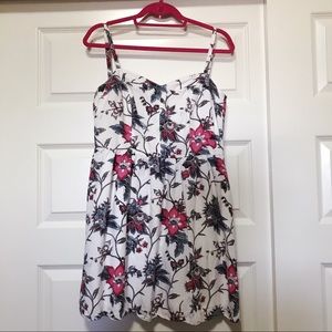 Pink floral loft dress size 2